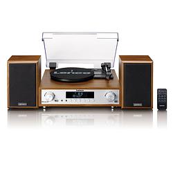 Foto van Hifi stereo set met platenspeler, dab+/fm-radio en bluetooth® lenco hout
