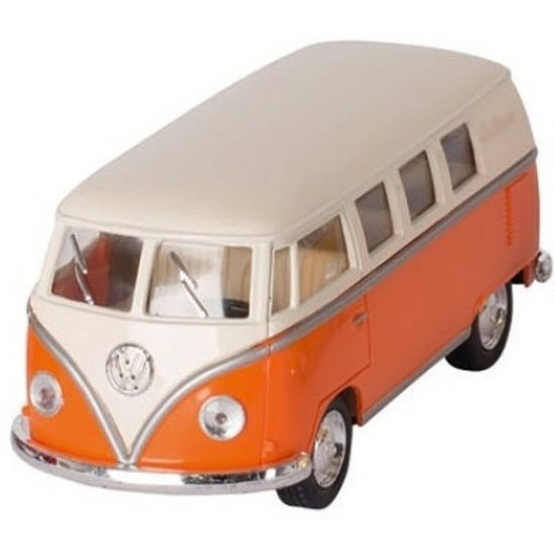 Foto van Goki volkswagen classic bus koral / wit (1962) 13 cm