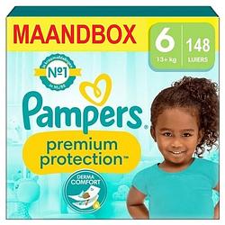 Foto van Pampers - premium protection - maat 6 - maandbox - 148 luiers - 13kg