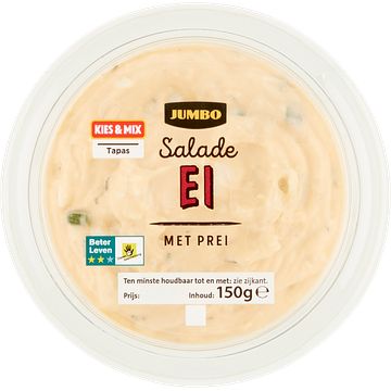 Foto van 3 voor € 6,00 | jumbo eiersalade met prei 150g aanbieding bij jumbo