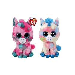 Foto van Ty - knuffel - beanie buddy - gumball unicorn & blitz unicorn