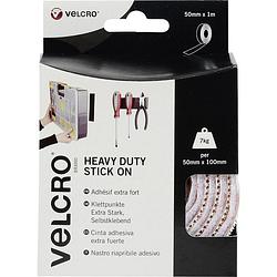 Foto van Velcro® vel-ec60242 klittenband om vast te plakken haak- en lusdeel, extra sterk (l x b) 1000 mm x 50 mm wit 1 m