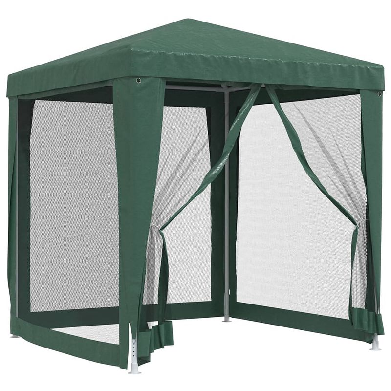 Foto van Vidaxl partytent met 4 mesh zijwanden 2x2 m hdpe groen