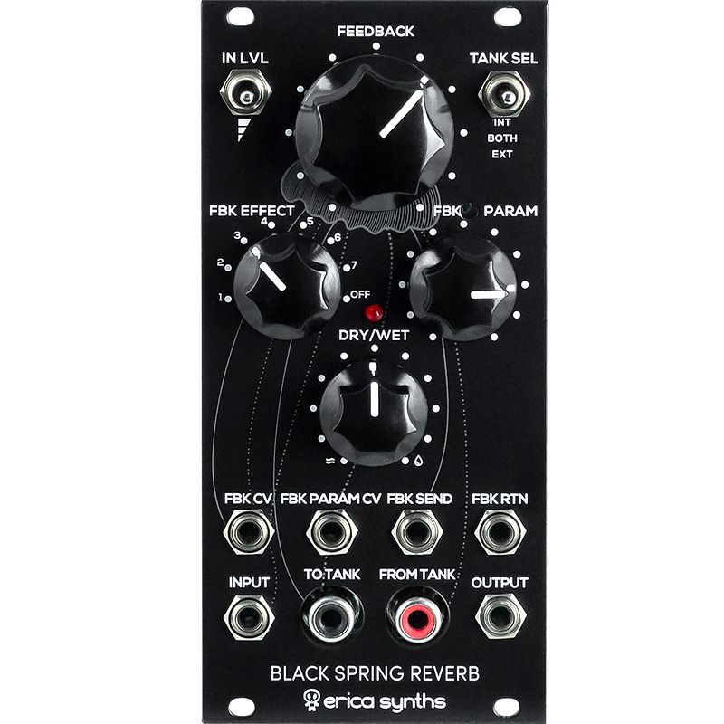 Foto van Erica synths black spring reverb eurorack module