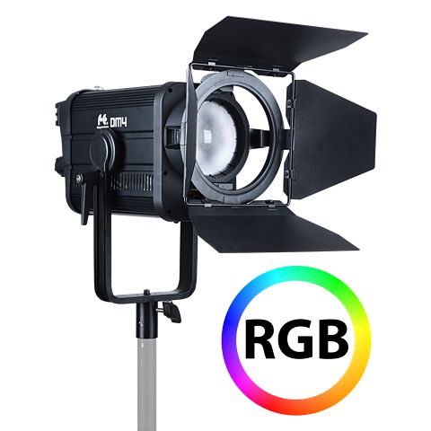 Foto van Falcon eyes rgb led fresnel spot dimbaar dm4 400w