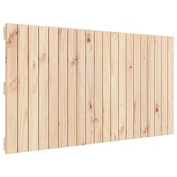 Foto van The living store houten wandhoofdbord - massief grenenhout - 127.5 x 3 x 60 cm - rustieke uitstraling