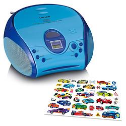 Foto van Draagbare stereo fm radio met cd-speler lenco scd-24bu kids blauw
