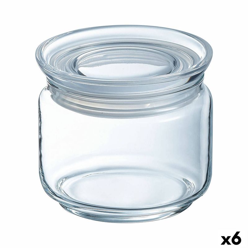 Foto van Pot luminarc pav transparant siliconen glas (500 ml) (6 stuks)