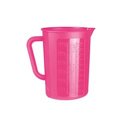 Foto van Juypal keuken maatbeker/mengbeker - kunststof - fuchsia roze - 1400 ml - maatbekers