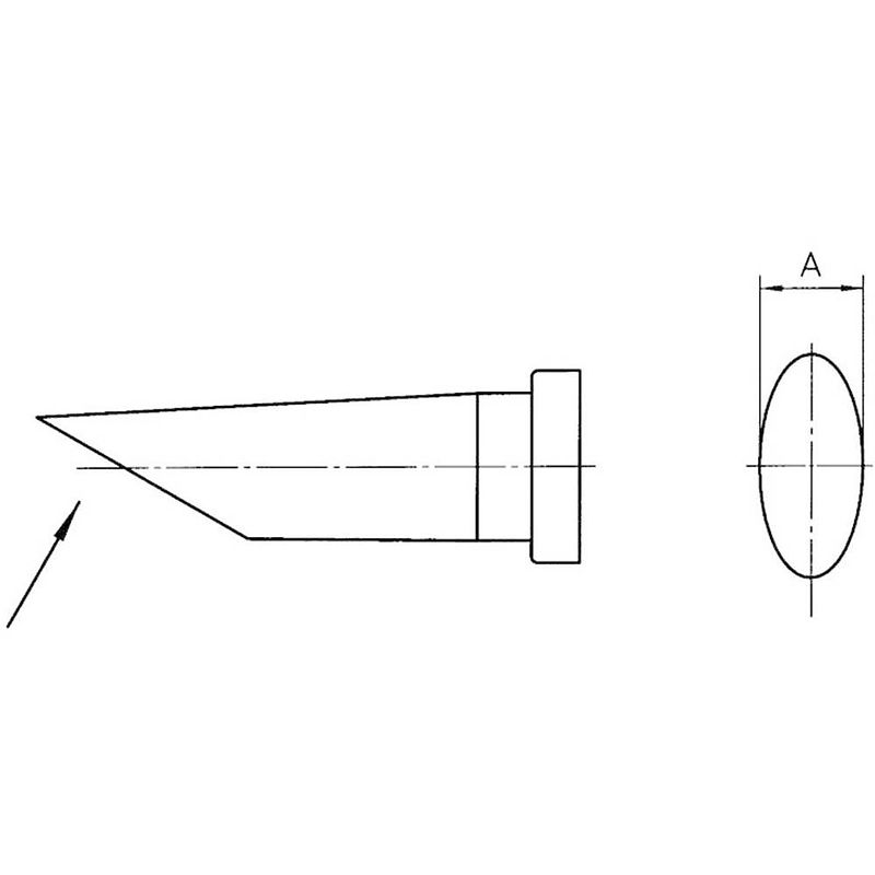 Foto van Weller lt-bb soldeerpunt ronde vorm, lang, afgeschuind grootte soldeerpunt 2.4 mm inhoud: 1 stuk(s)