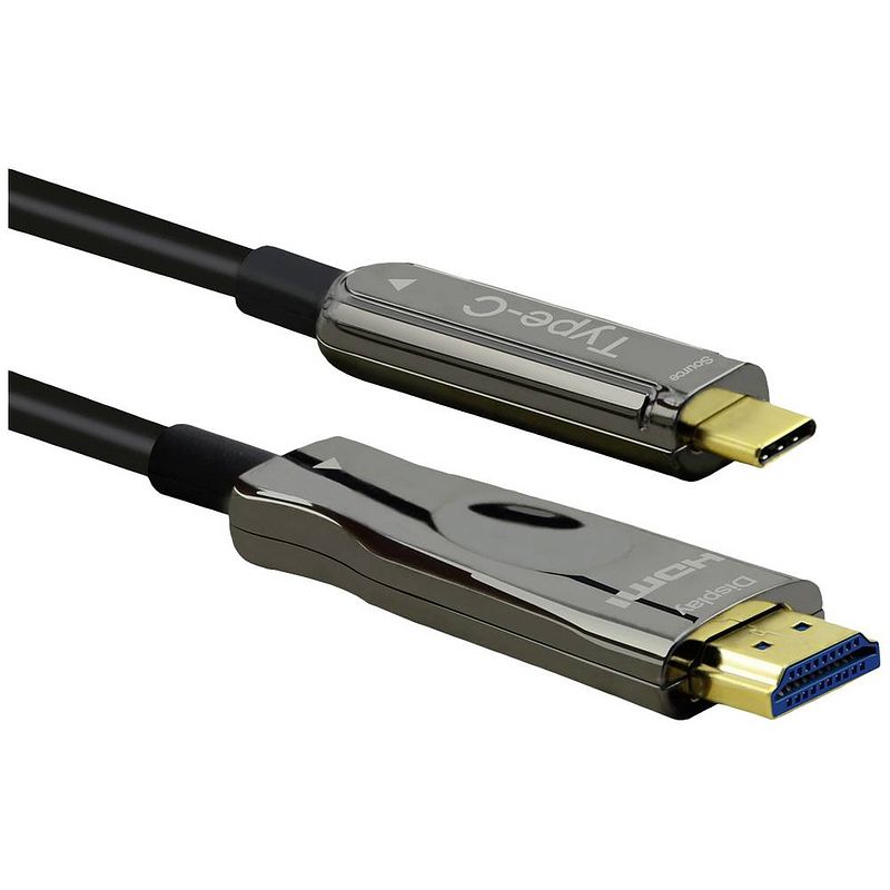 Foto van Roline 14.01.3474 usb-c / hdmi adapter zwart 30.00 m