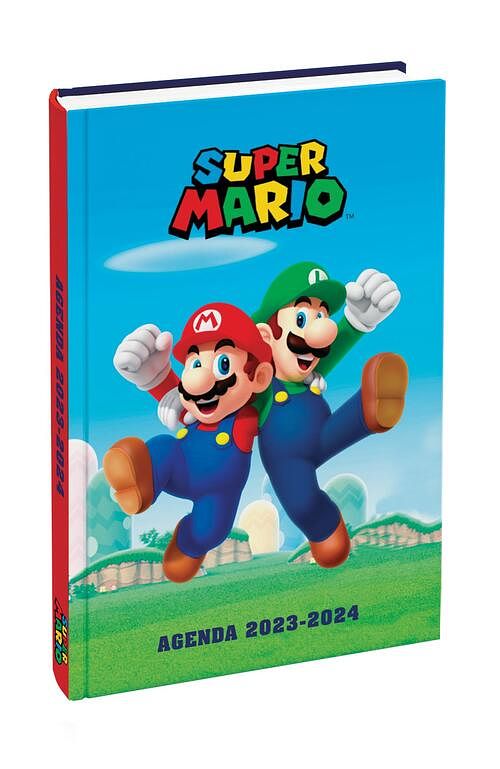 Foto van Super mario - schoolagenda - 2023 - 2024 - interstat - hardcover (9789464325270)