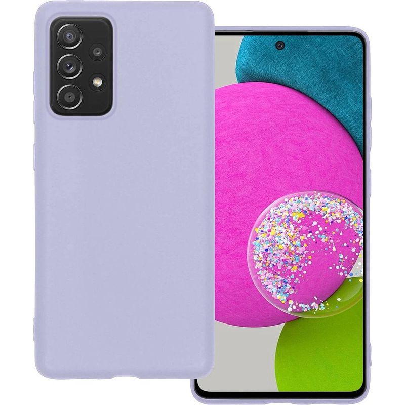 Foto van Basey samsung galaxy a52 hoesje siliconen hoes case cover samsung galaxy a52-lila