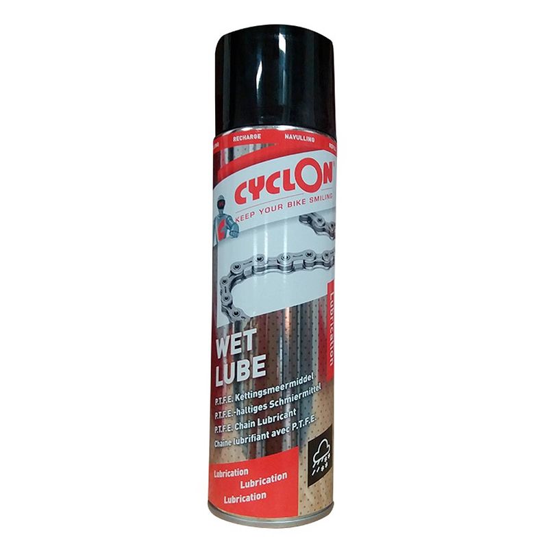 Foto van Cyclon kettingsmeermiddel ptfe navulling wet lube 625 ml