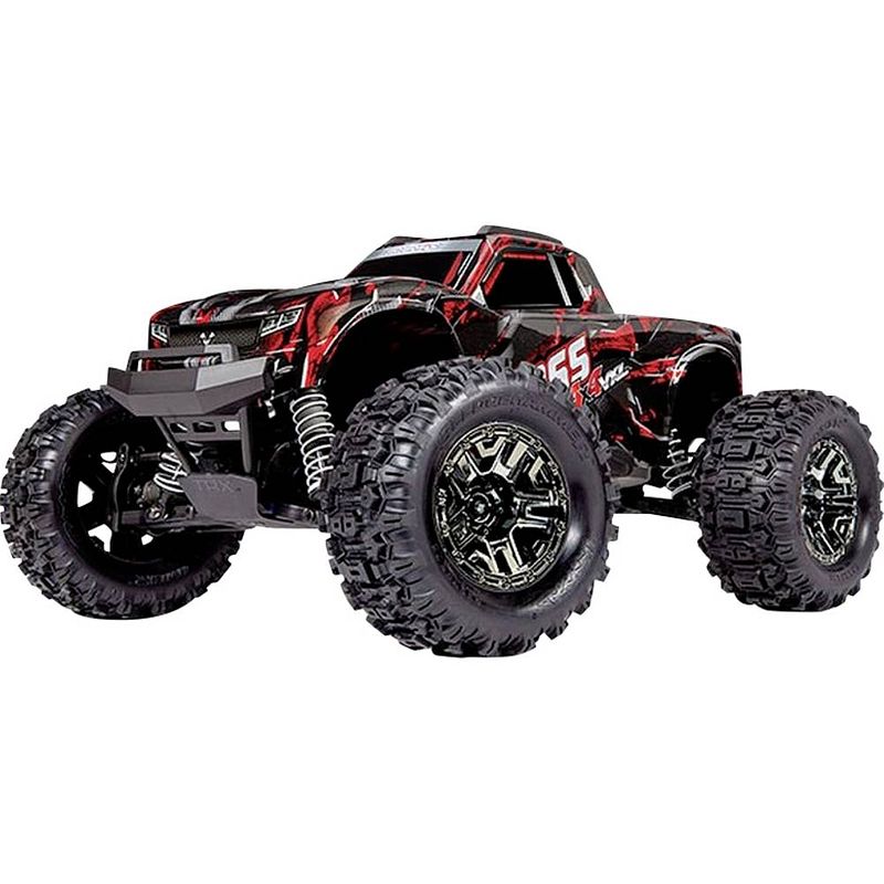 Foto van Traxxas hoss rood brushless 1:10 rc auto elektro monstertruck 4wd 2,4 ghz