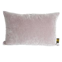 Foto van Ptmd floo brown cotton velvet cushion rectangle