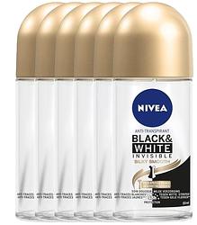 Foto van Nivea black & white silky smooth deodorant roller voordeelverpakking