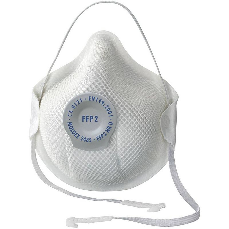 Foto van Moldex smart 248501 fijnstofmasker met ventiel ffp2 d 20 stuk(s) din en 149:2001, din en 149:2009