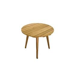 Foto van Sens-line - lissabon sidetable rond - bruin - acaciahout - 47x47x55cm