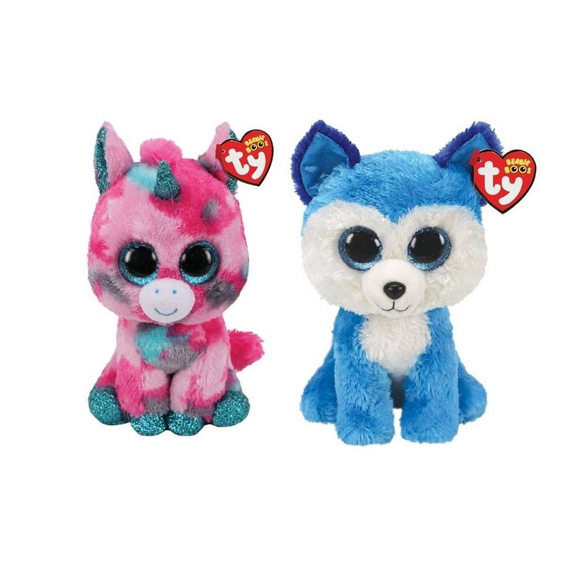 Foto van Ty - knuffel - beanie buddy - gumball unicorn & prince husky