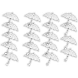 Foto van 19 stuks paraplu transparant plastic paraplu'ss 100 cm - doorzichtige paraplu - trouwparaplu - bruidsparaplu - stijlvol -