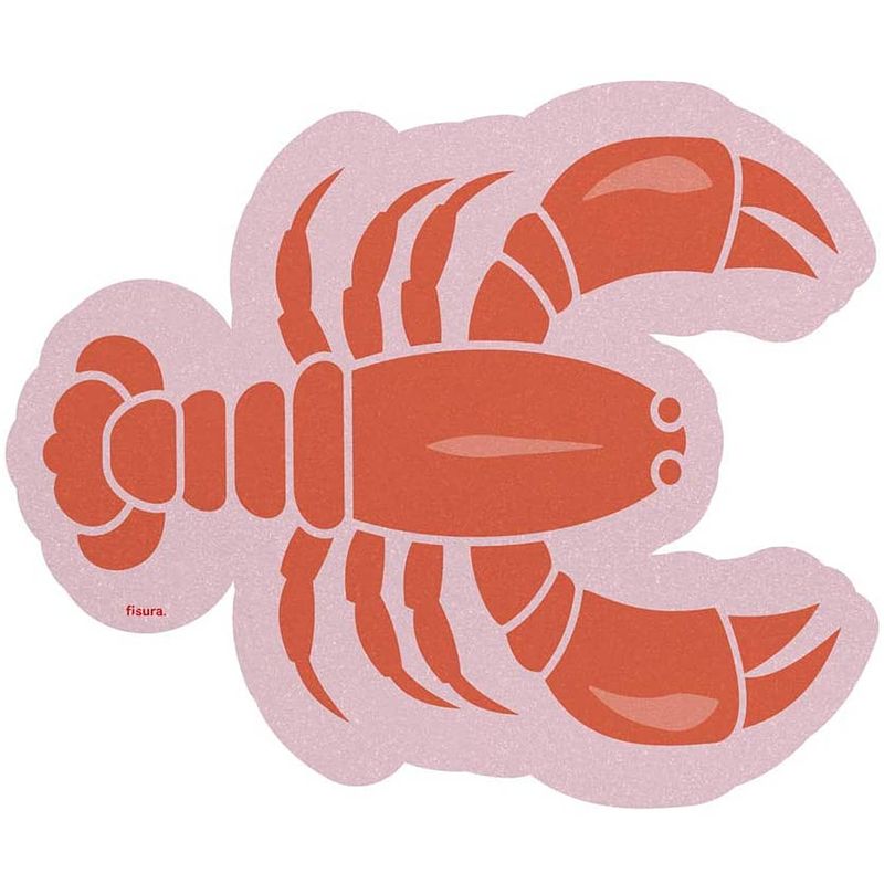 Foto van Fisura placemat lobster 50 x 40 cm pvc roze/rood