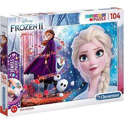 Foto van Clementoni legpuzzel frozen ii junior karton 104 stukjes