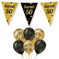 Foto van Paperdreams luxe sarah/50 jaar feest set - ballonnen & vlaggenlijnen - vlaggenlijnen