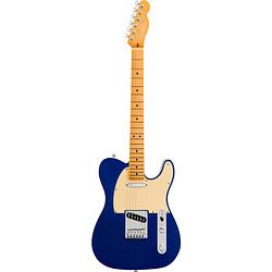 Foto van Fender american ultra telecaster cobra blue mn met koffer