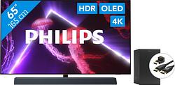 Foto van Philips 65oled807 - ambilight (2022) + soundbar + hdmi kabel