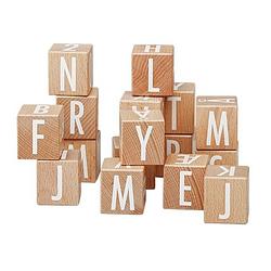 Foto van Byastrup houten blokkenset letters en cijfers 16-delig 4 cm