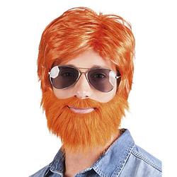 Foto van Boland pruik dude met baard heren oranje