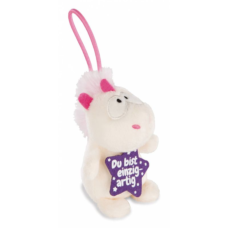 Foto van Nici knuffel unicorn theodor junior pluche 8 cm wit/paars