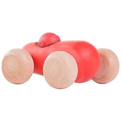 Foto van Mamatoyz auto blob junior 10,5 x 12,5 cm hout rood/naturel