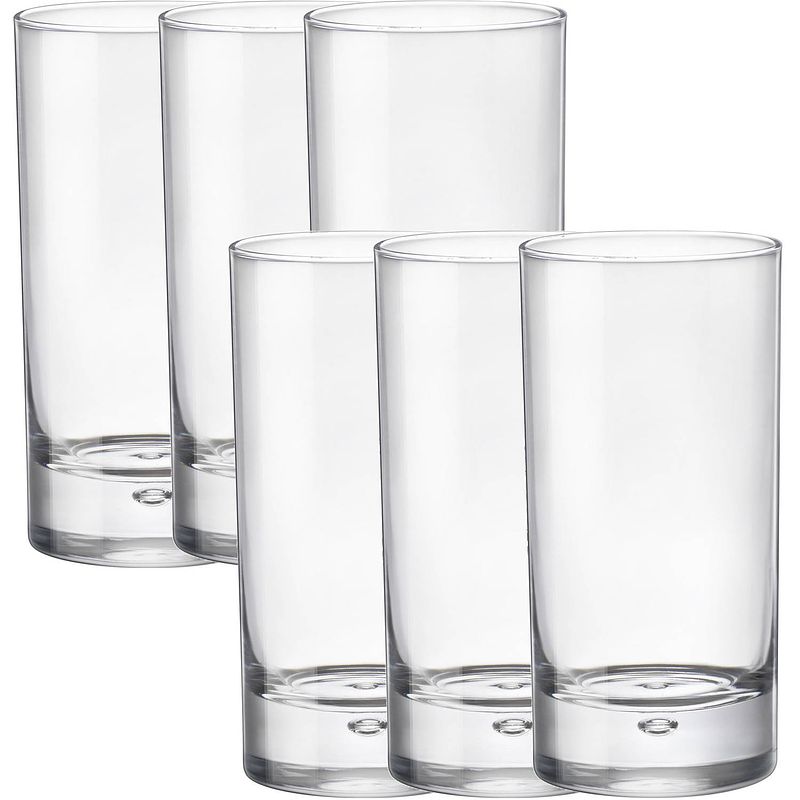 Foto van 6x stuks transparante drinkglazen 375 ml van glas - drinkglazen