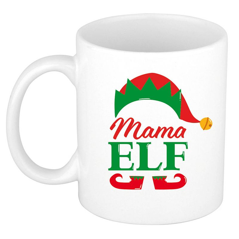 Foto van Mama elf koffiemok / theebeker kerstcadeau moeder 300 ml - bekers