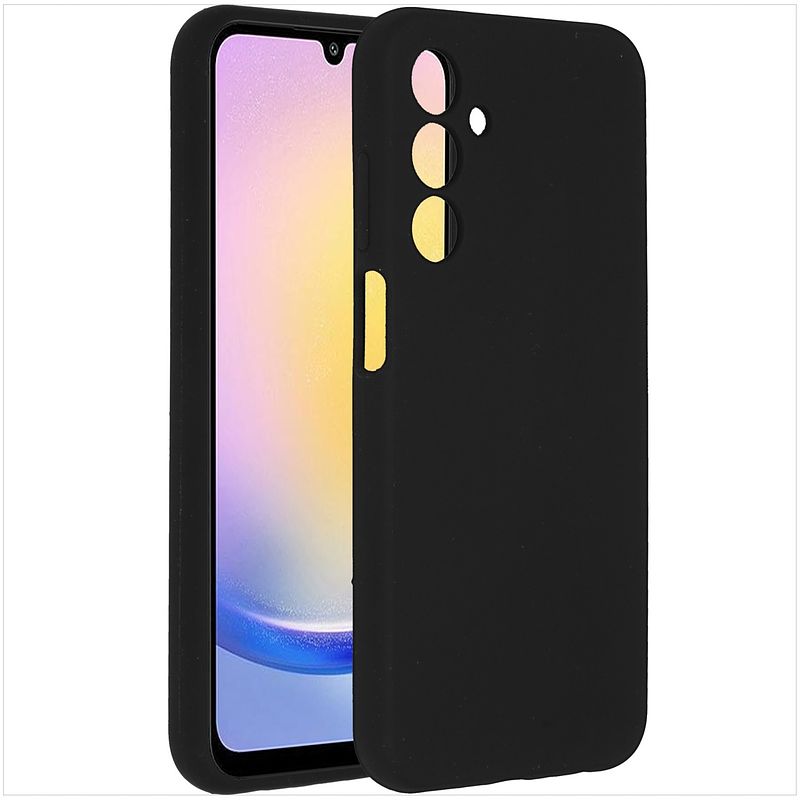 Foto van Accezz liquid silicone backcover samsung galaxy a25 telefoonhoesje zwart