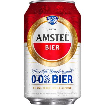 Foto van Amstel pilsener 0.0 bier blik 330ml bij jumbo