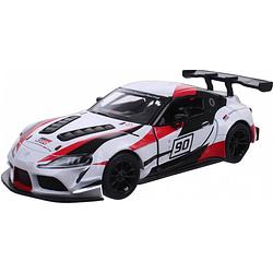 Foto van Kinsmart auto toyota gr supra racing gazoo 12,5 cm diecast wit