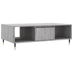 Foto van Vidaxl salontafel 104x60x35 cm bewerkt hout grijs sonoma