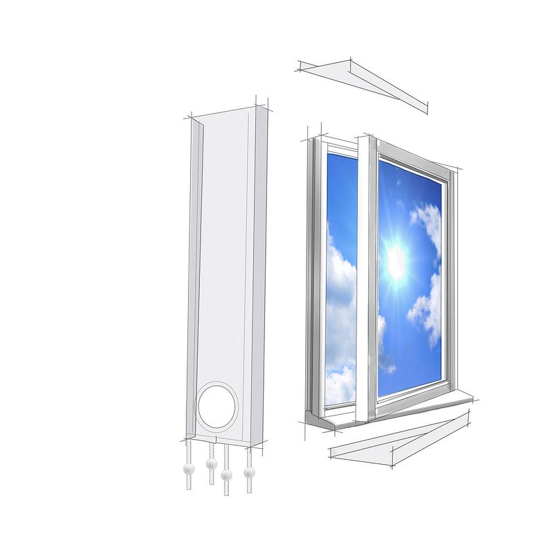 Foto van Lifetime air - airco raamafdichtingsset - voor raam en deur - universeel - 220 x 30 cm