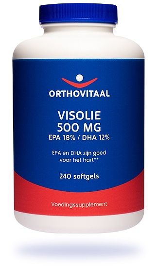 Foto van Orthovitaal visolie 500 mg epa 18%/dha 12% softgels