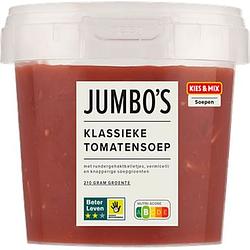 Foto van 2 bekers a 500ml | jumbo verse soep tomaat met balletjes en vermicelli 500g aanbieding bij jumbo