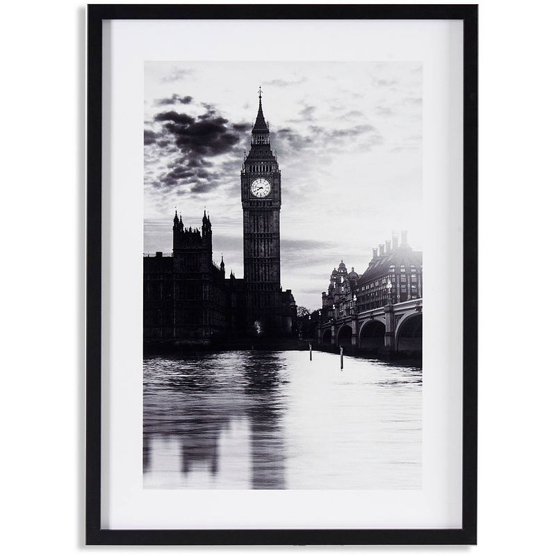 Foto van Giftdecor schilderij bigben 50 x 70 cm zwart/wit