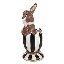 Foto van Clayre & eef decoratie beeld konijn 19 cm bruin polyresin paasdecoratie bruin paasdecoratie