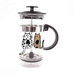 Foto van Biggdesign cats - french press 1000 ml - french press rvs koffiemaker - cafetiere