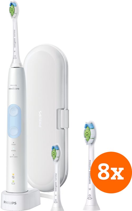 Foto van Philips sonicare protectiveclean 5100 hx6859/29 + optimal white opzetborstels (8 stuks)