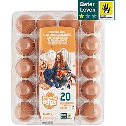Foto van Powerful eggs nederlandse scharreleieren 20 stuks bij jumbo