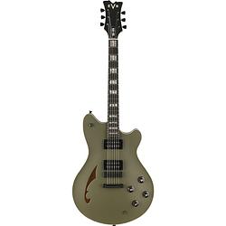 Foto van Evh sa-126 special matte army drab semi-akoestische gitaar met koffer