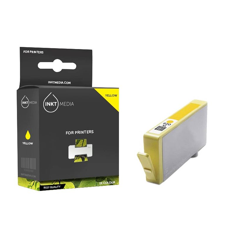 Foto van Inktmedia® -navulinkt - geschikt hp 920xl cd974ae inktcartridge geel hoge capaciteit - navul inkt - refill inkt